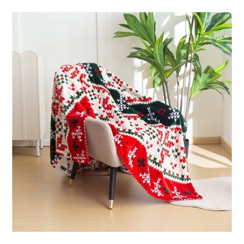 Koc Świąteczny Mikrofibra Cotton World 160x200 Grafika