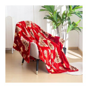 Koc Świąteczny Mikrofibra Cotton World 160x200 Czerwony Choinki