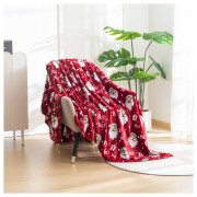Koc Świąteczny Mikrofibra Cotton World 220x200 Czerwony Mikołaj Ho Ho