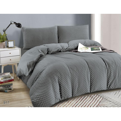 Pościel Mikrofibra Welurowa Minky 220x200 Szary