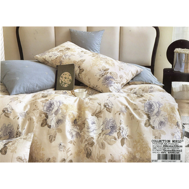 Pościel 220x200 Dwustronna Bawełna Satynowa Collection Róże