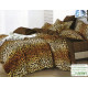 Pościel 3D Satyna Bawełniana 220/200 3cz Panterka Brązowa