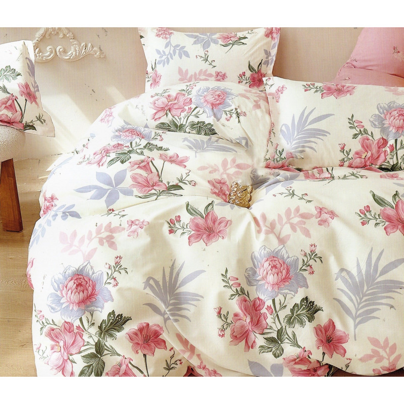 Pościel 160x200 Dwustronna Bawełna Satynowa Collection World Kwiaty