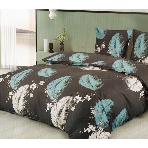 Pościel 160x200 Dwustronna Bawełna Satynowa Collection World Liście