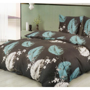 Pościel 160x200 Dwustronna Bawełna Satynowa Collection World Liście