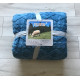 Koc Dwustronny Alpaka Sherpa 200x230cm Niebieski Sweterek