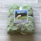 Koc Dwustronny Alpaka Sherpa 200x230cm Pistacja Kratka
