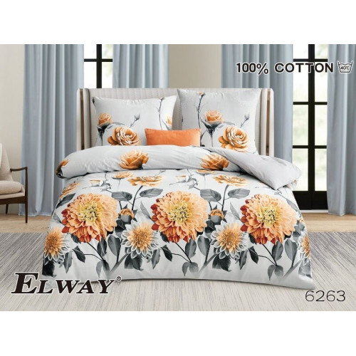 Pościel Dwustronna Bawełniana Elway 220/200 Kwiaty