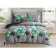 Pościel Dwustronna Bawełniana Elway 220/200 Kwiaty Zielone