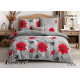 Pościel Dwustronna Bawełniana Elway 220/200 Kwiaty Czerwone