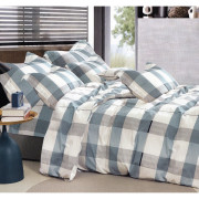 Pościel 220x200 Dwustronna Bawełna Satynowa Collection World Krata