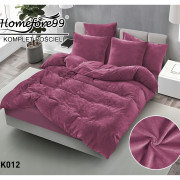 Pościel Gruba Mikrofibra Welurowa Gładka 160x200cm Amarant
