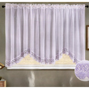 Firana Gotowa 400cmx150cm Woal Fala Biała Z Gipiurą