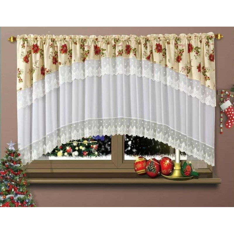 Firana Świąteczna Gotowa 400cmx160cm Gwiazda Betlejemska