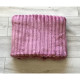 Koc 100% Mikrofibra Cotton World Tłoczony Pasy 160x200 Pudrowy Róż