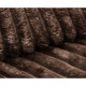 Koc 100% Mikrofibra Cotton World Tłoczony Pasy 160x200 Czekoladowy