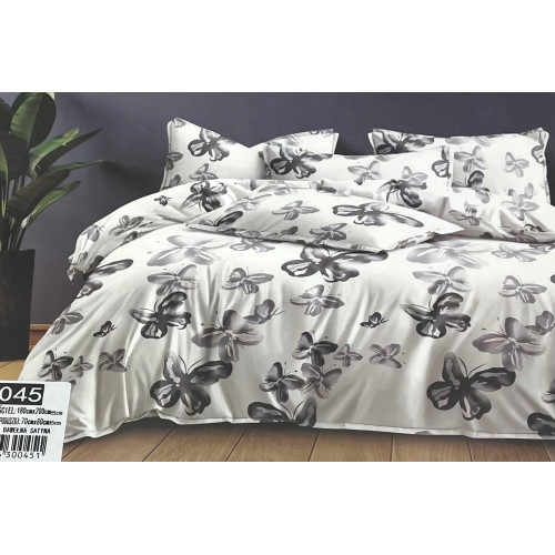 Pościel 3D Satyna Bawełniana 160/200 4cz Kwiaty