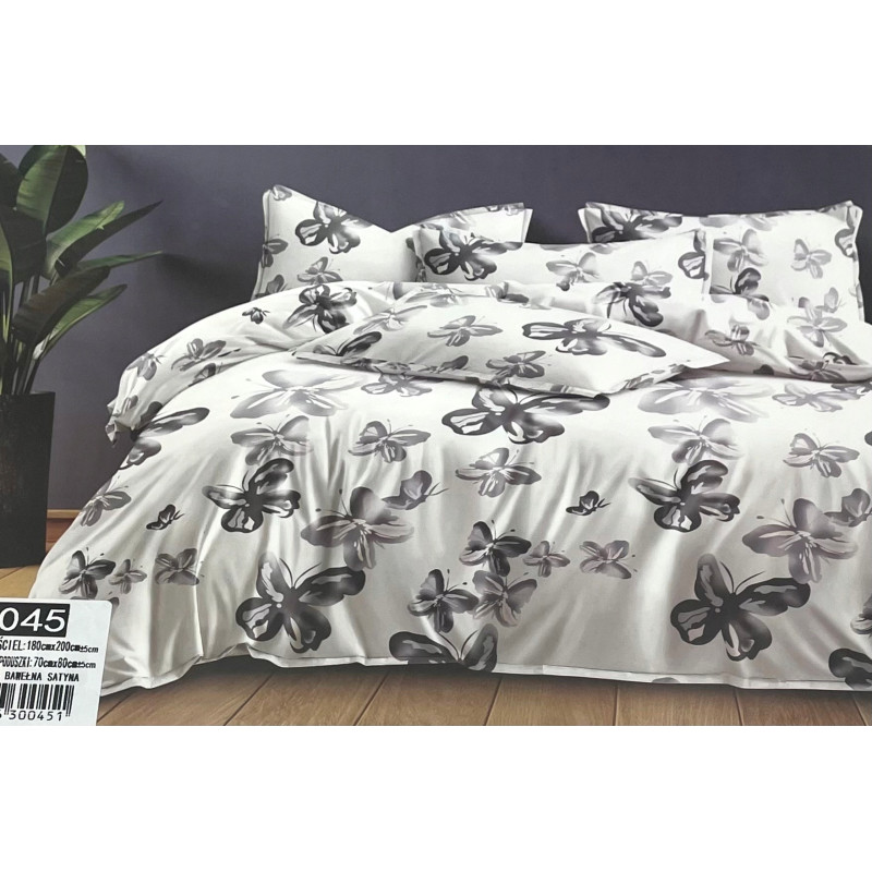 Pościel 3D Satyna Bawełniana 160/200 4cz Kwiaty