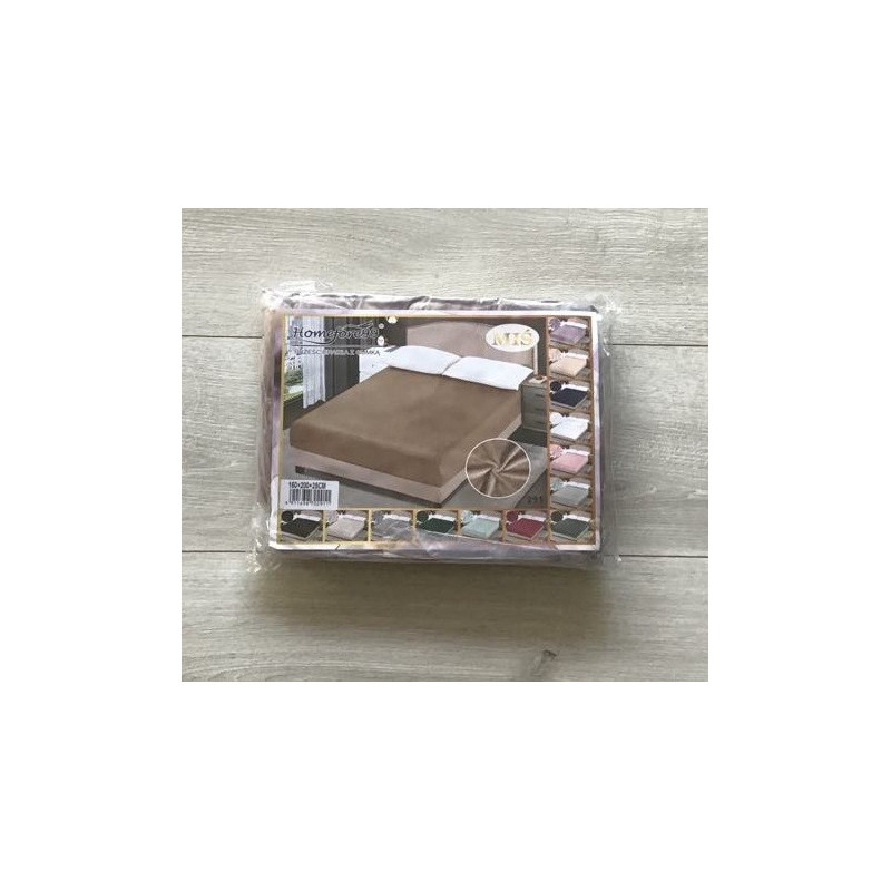 Prześcieradło Z Gumką Pluszowa Mikrofibra Miś 160x200 Ciemny Beż