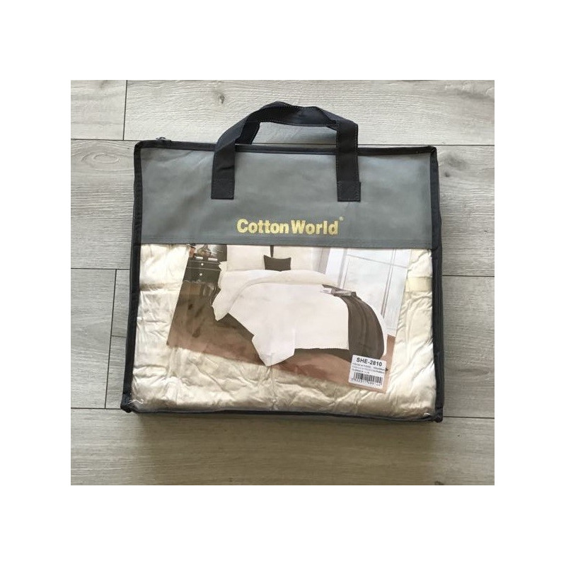 Pościel Mikrofibra Gruba Minky 160x200 Z Prześcieradłem Ekri