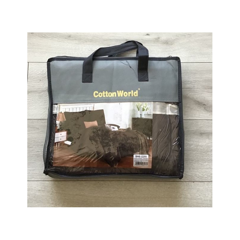 Pościel Mikrofibra Gruba Minky 160x200 Z Prześcieradłem Czekoladowa