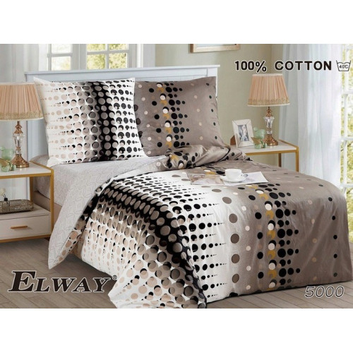 Pościel Dwustronna Bawełniana Elway 140/200 Grafika Kółeczka
