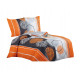 Pościel Dwustronna Bawełniana Elway 140/200 Grafika Pomarańczowa