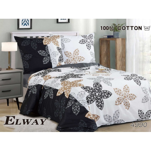 Pościel Dwustronna Bawełniana Elway 140/200 Liście