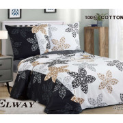 Pościel Dwustronna Bawełniana Elway 140/200 Liście