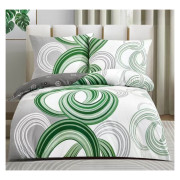 Pościel Dwustronna Bawełniana Elway 140/200 Zielone Okręgi