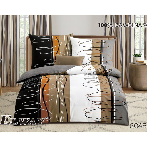Pościel Dwustronna Bawełniana Elway 140x200 Grafika