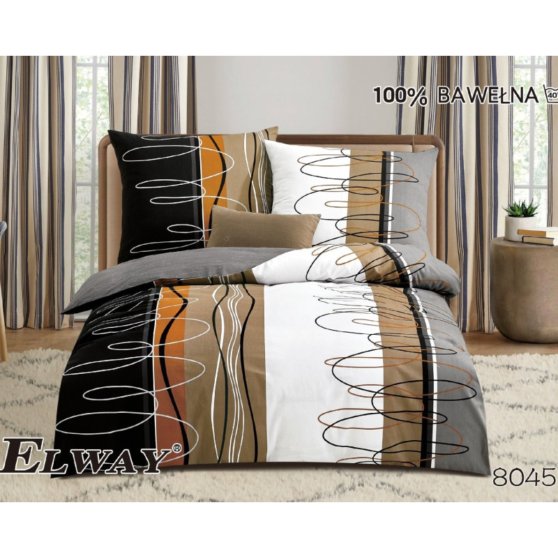Pościel Dwustronna Bawełniana Elway 140x200 Grafika