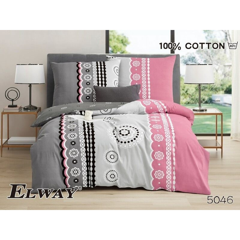 Pościel Dwustronna Bawełniana Elway 140/200 Grafika
