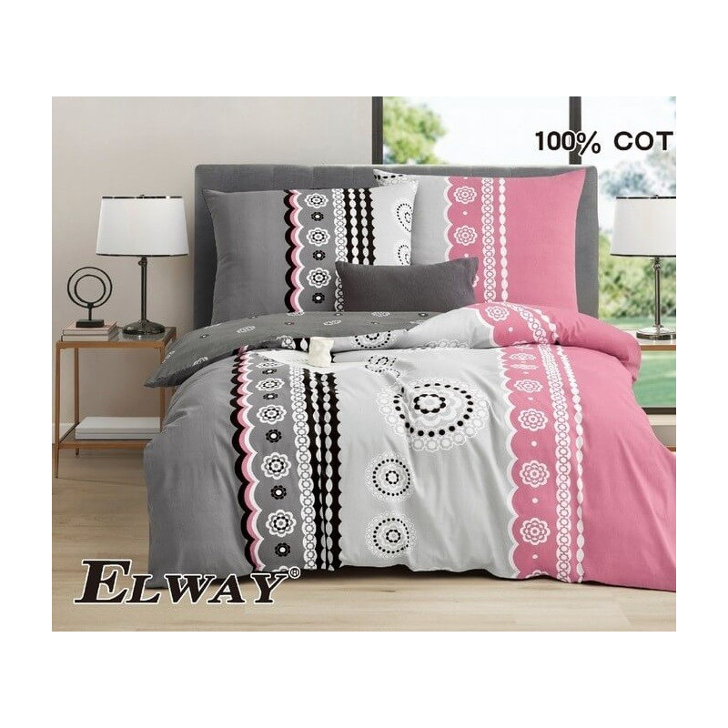 Pościel Dwustronna Bawełniana Elway 140/200 Grafika