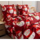 Pościel Świąteczna 3D Satyna Bawełniana 160/200 4cz Czerwona Wesołe Ba.