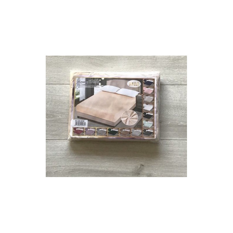 Prześcieradło Z Gumką Pluszowa Mikrofibra Miś 180x200 Jasny Beż