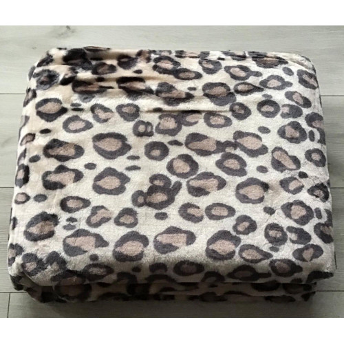 Koc Elway Gruby 200/240cm Pantera Czarne Cętki