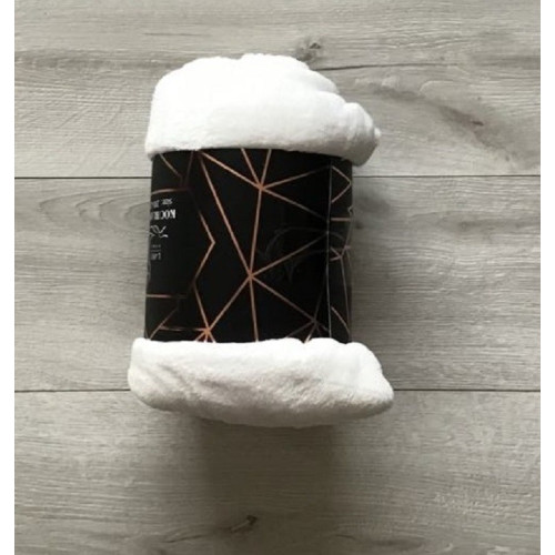 Koc Z Mikrofibry Gładki 160x200cm Biały