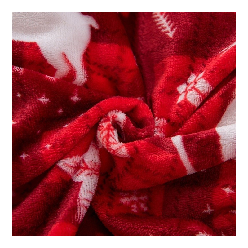 Pościel Świąteczna Gruba Z Mikrofibry Miś 160x200cm 3cz Renifery Gwiaz...