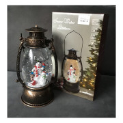 Ozdoba Świąteczna Latarnia Lampion Led Z Pozytywką Bałwanki