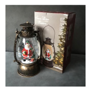 Ozdoba Świąteczna Latarnia Lampion Led Z Pozytywką Mikołaj Z Workiem