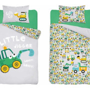 Pościel Dwustronna Bambusowa 100x135cm 2cz Mały Kopacz Zielony