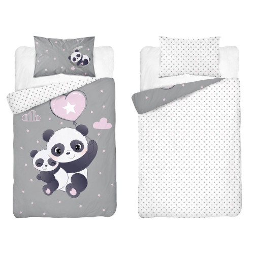 Pościel Dwustronna Bambusowa 100x135cm 2cz Panda