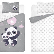 Pościel Dwustronna Bambusowa 100x135cm 2cz Panda