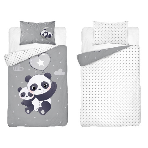 Pościel Dwustronna Bambusowa 100x135cm 2cz Panda