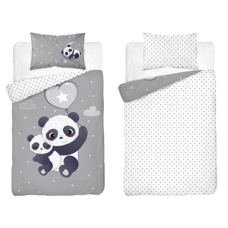 Pościel Dwustronna Bambusowa 100x135cm 2cz Panda