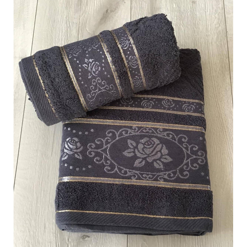 Ręcznik Frotte 100% Bawełna Kąpielowy 70x140 Grafitowy