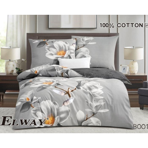 Pościel Bawełniana Dwustronna Elway 160/200 Magnolia Szara