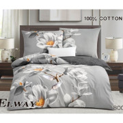 Pościel Bawełniana Dwustronna Elway 160/200 Magnolia Szara