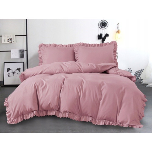 Pościel Z Falbanką Mikrofibra Cotton World 220x200 Z Prześcieradłem Pu...